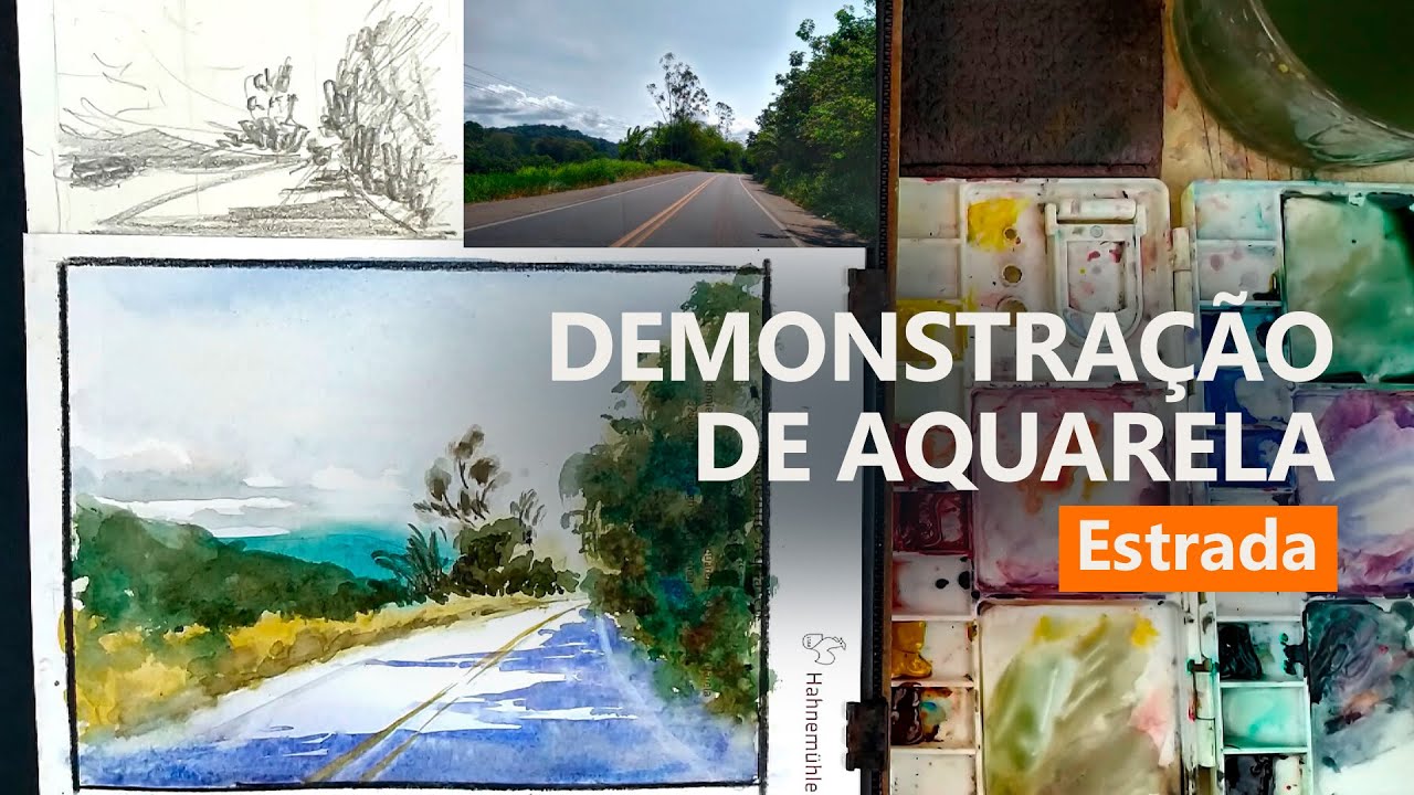 Aquarela - Paisagem da Estrada