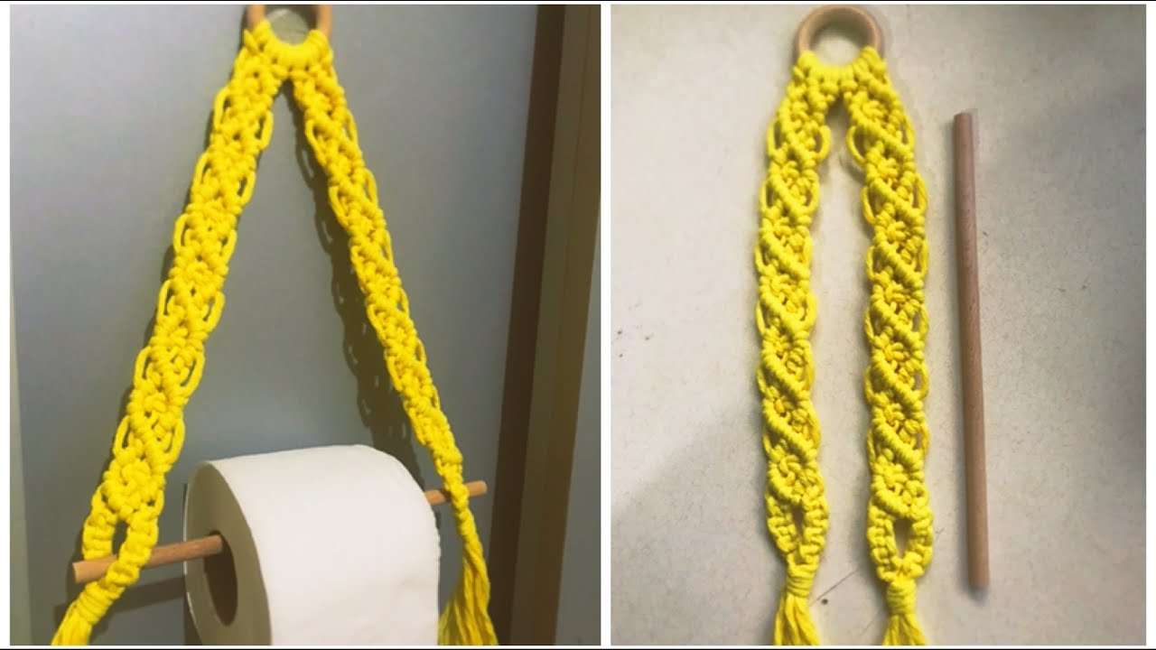 DIY macrame Tissue Holder tutorial | Towel Holder