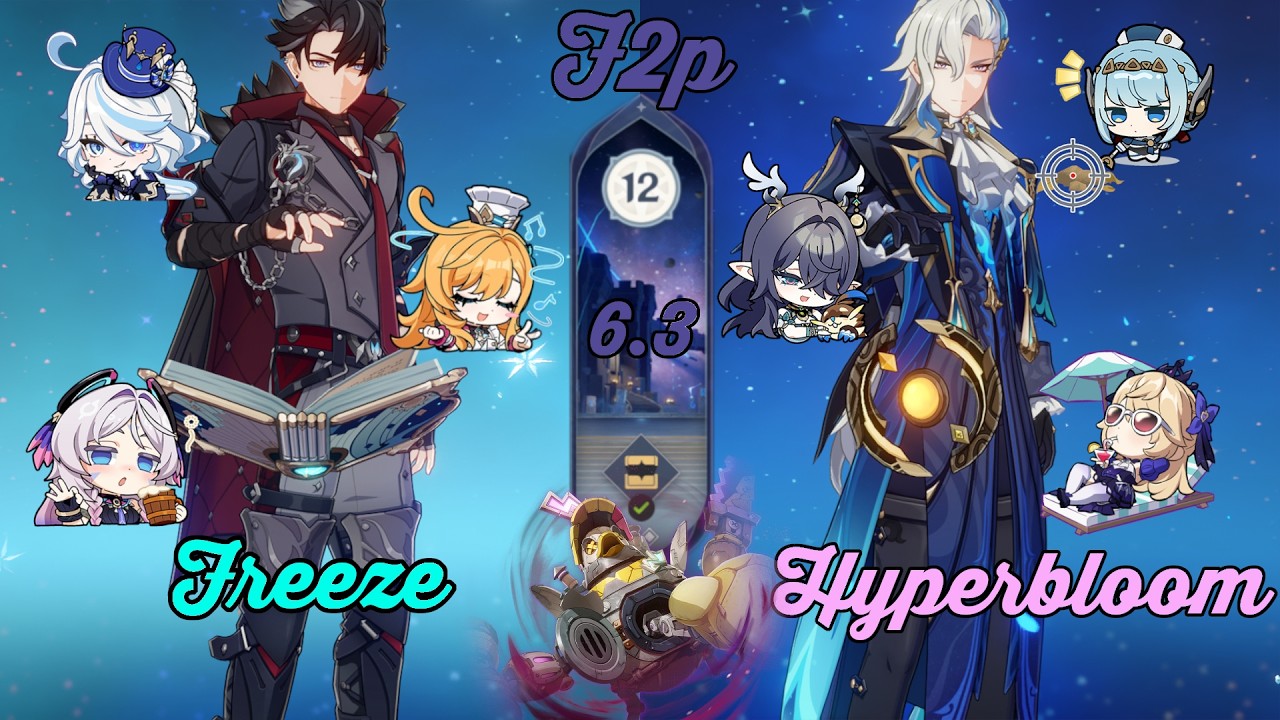 f2p | Wriothesley Freeze - Neuvillette Hyperbloom | 6.3 Spiral Abyss Floor 12 | Genshin Impact