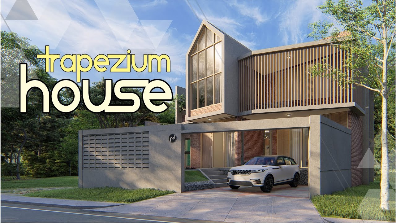 Desain Rumah 10 x 15 Meter  | Lahan Trapesium
