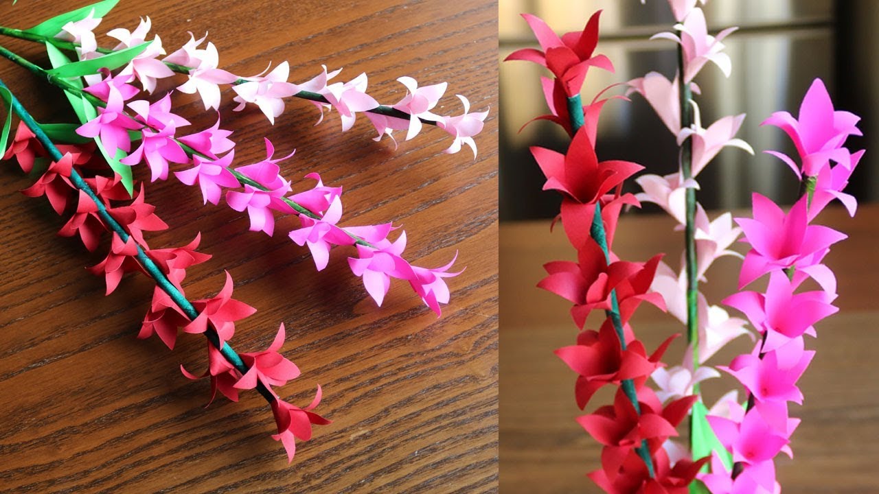 Paper Flower Stick 3 - DIY - Paper Craft - Handcraft