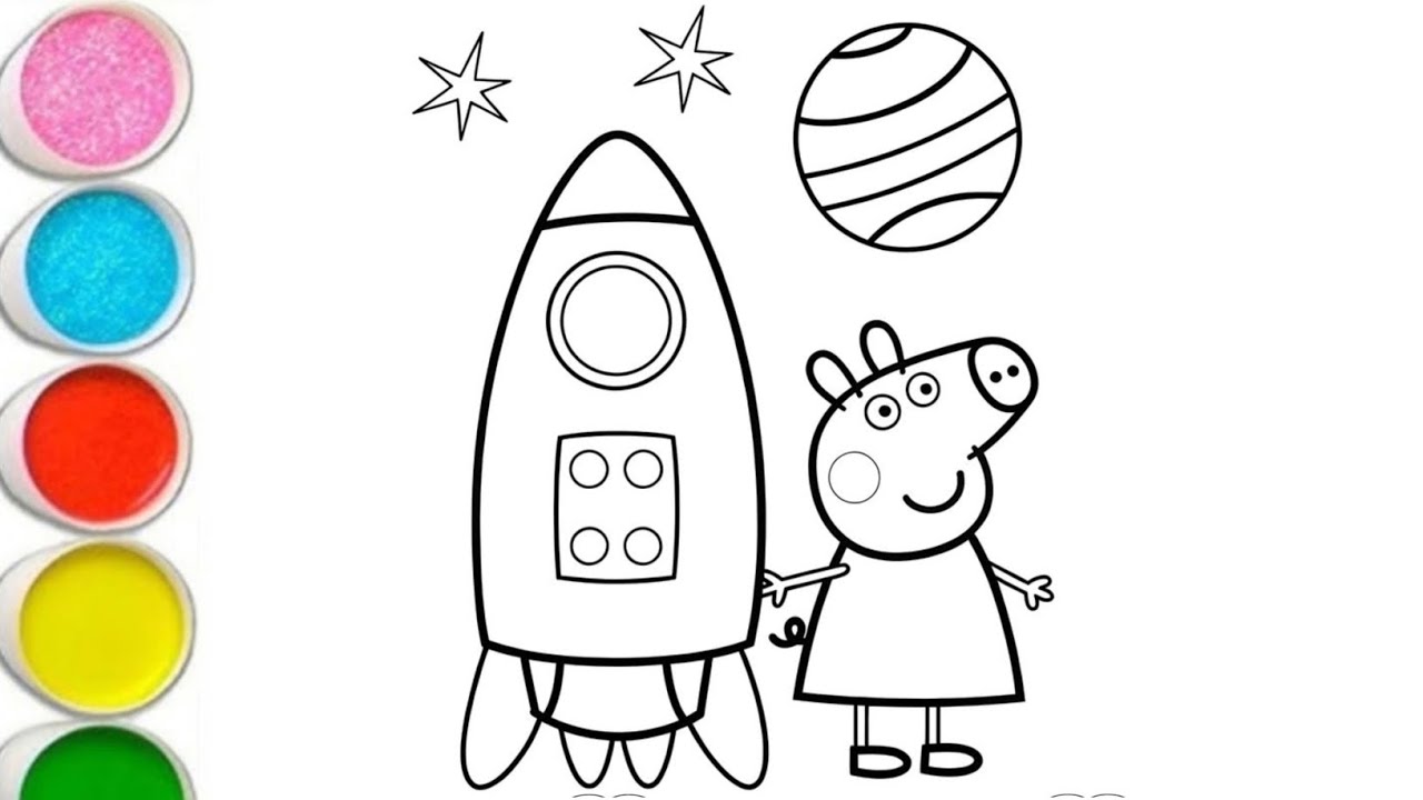Peppa Pig drawing easy way | Peppa Pig drawing with colour | Peppa Pig drawing easily