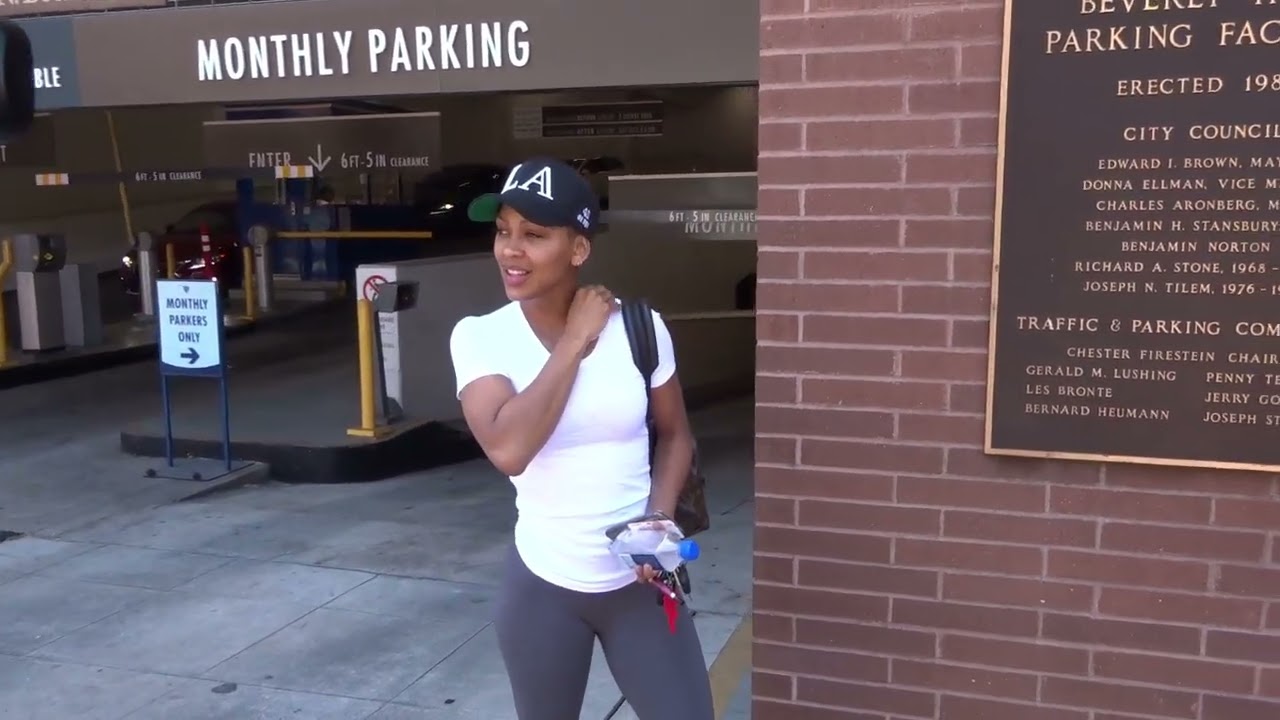 Meagan Good  shopping in Beverly Hills