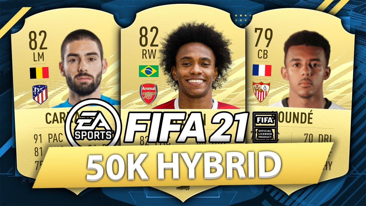 INSANE 50K HYBRID w/ OP PLAYERS! FIFA 21 SQUAD BUILDER