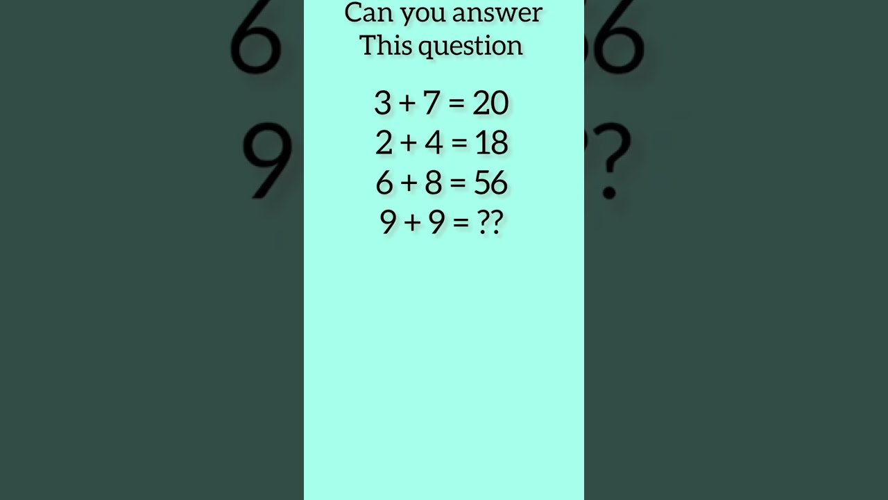 can you answer # math game# math puzzle#iq test