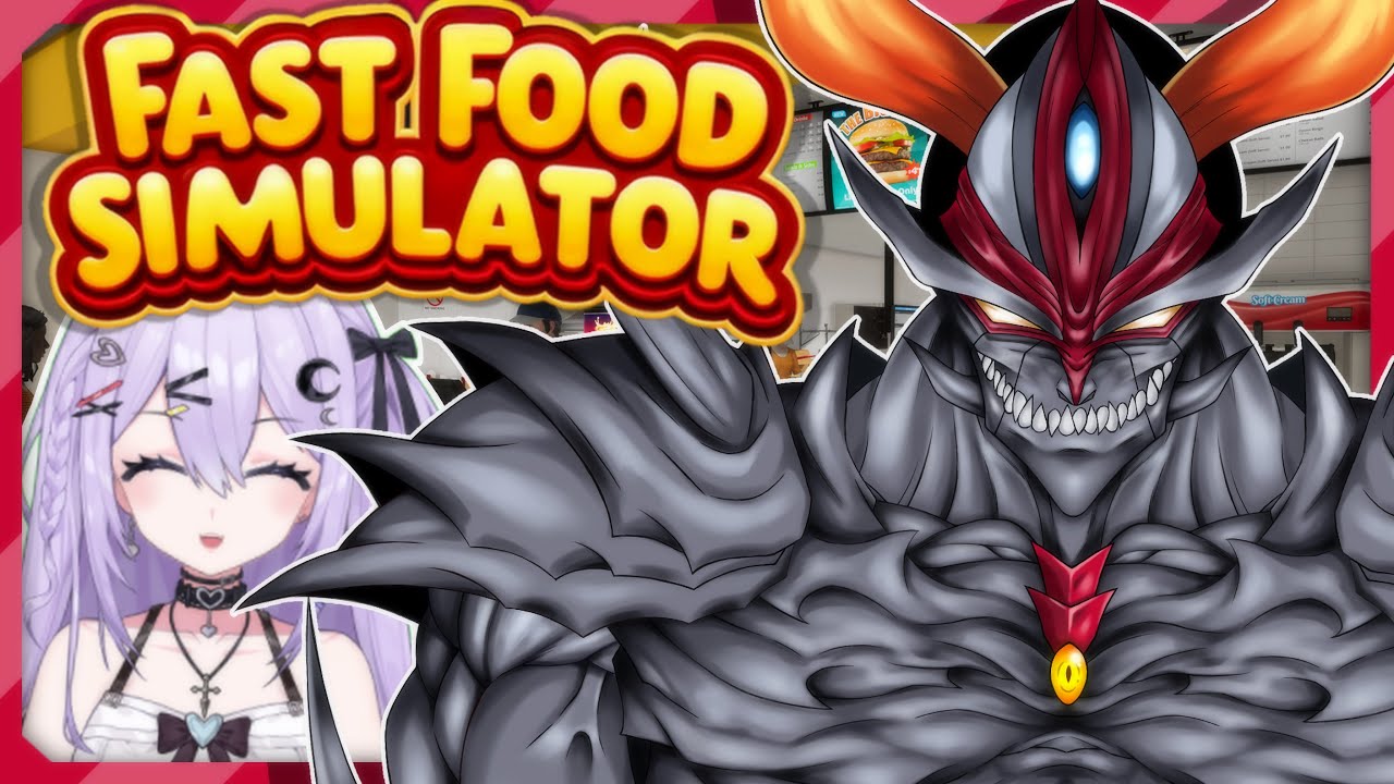 【Fast Food Simulator】新オープン！アルバイター2人で経営するハンバーガー屋🍔【魔王サタン/紫月姫愛】