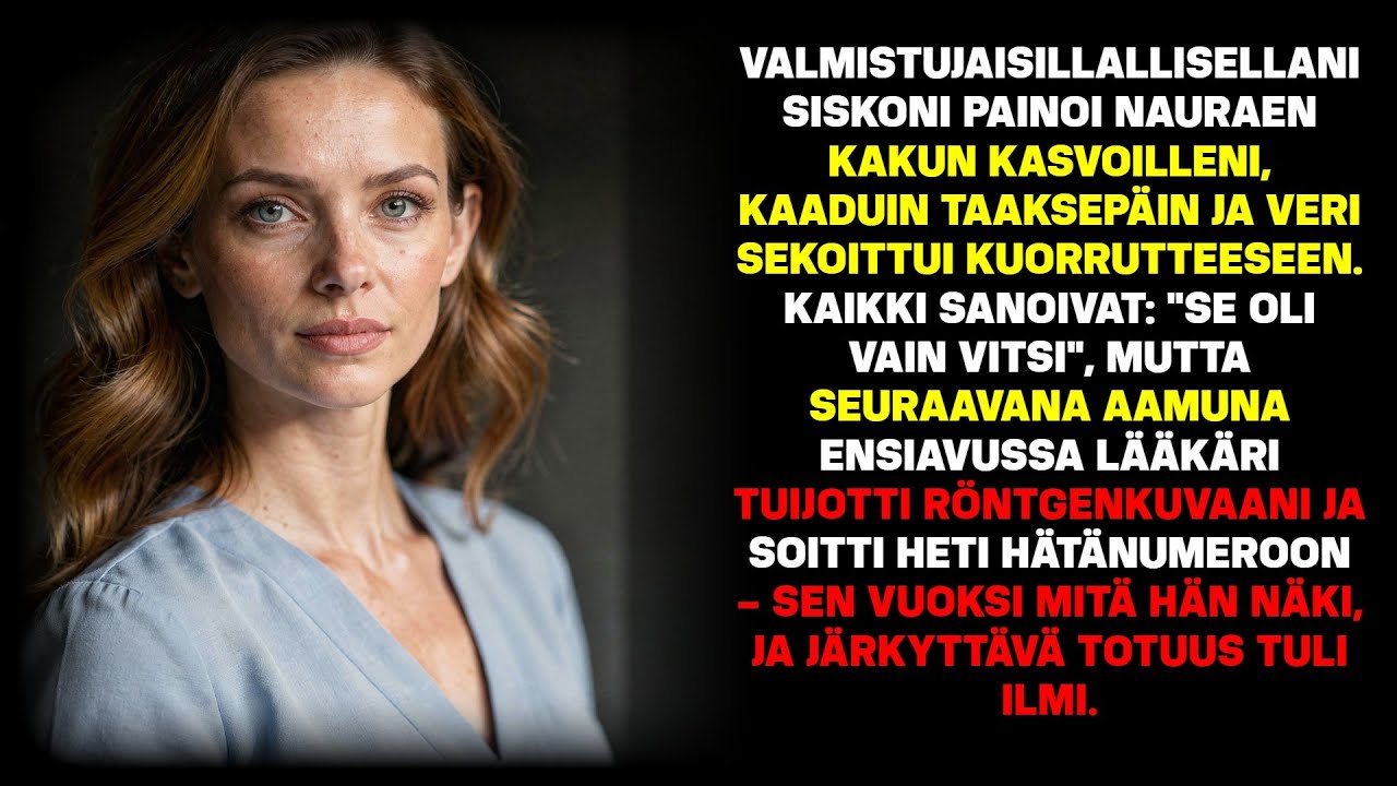 Valmistujaisillallisella siskoni painoi kakun kasvoilleni – mutta ensihoitaja soitti 112:een.