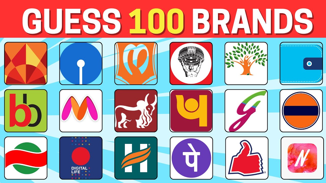 Can you guess 100 Indian brand logo?? Guess the logo| Logo quiz | guess the logo quiz