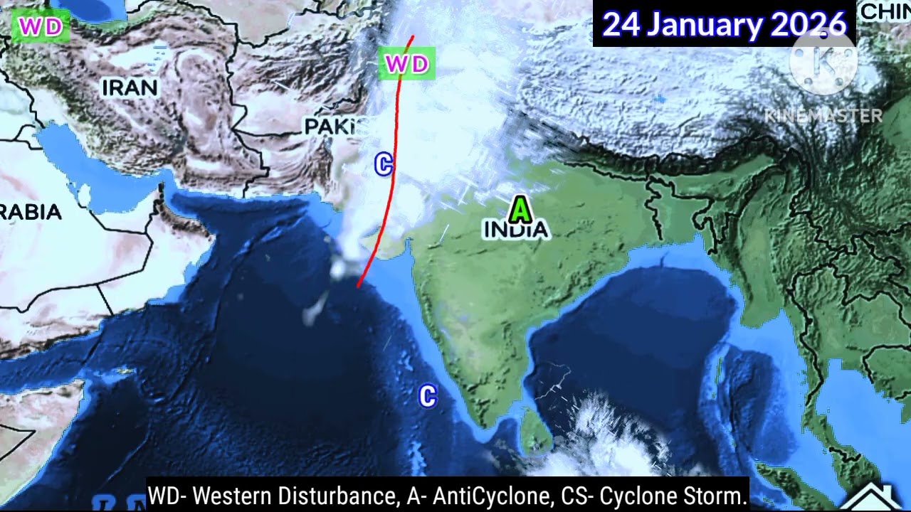 15 January To 8 February 2026 Weather System Map Forec&agrave;st South Asia Western Disturbance. 