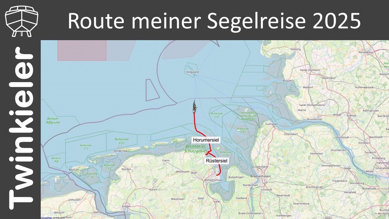 Die Route meiner Segelreise 2025