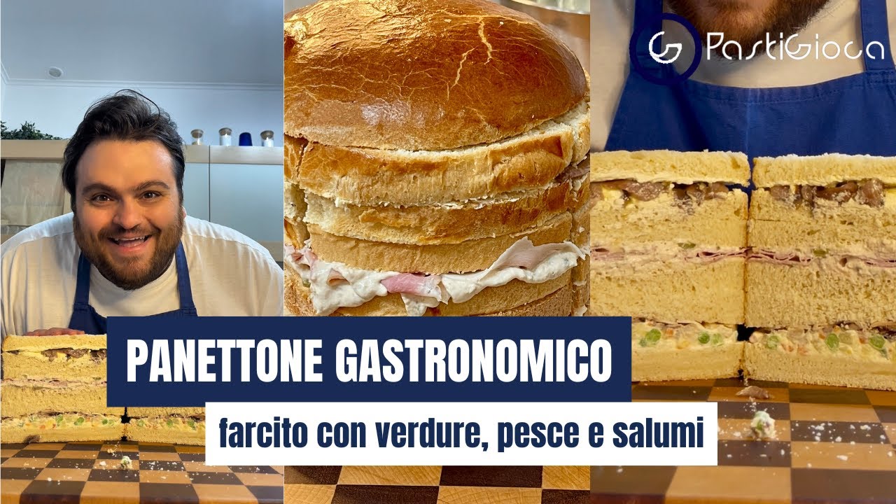 PANETTONE GASTRONOMICO CON 3 FARCITURE , verdure, salumi e pesce. L'antipasto perfetto per il Natale