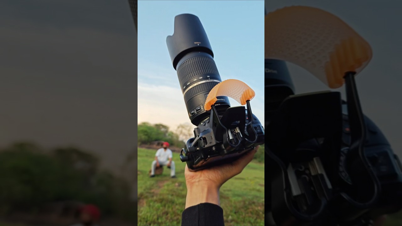 Zoom lens and flash diffuser on a Dslr camera 🔥📸