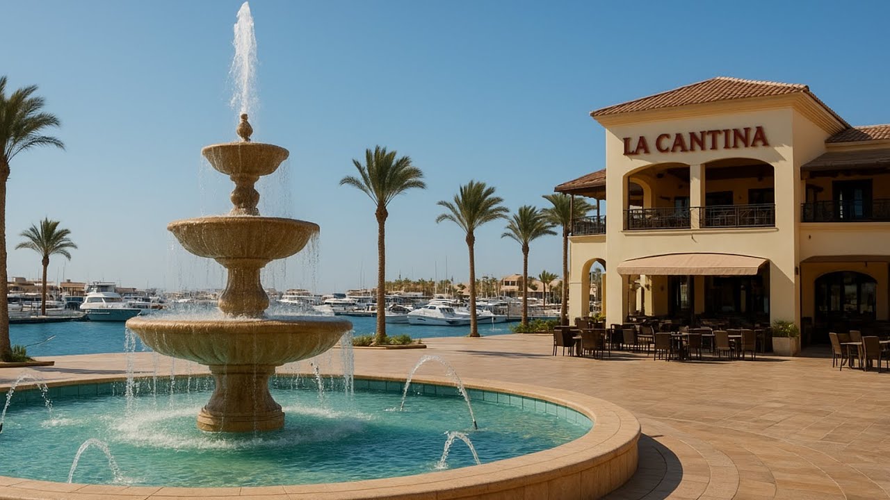 Egypt Hurghada Sahl Hasheesh fountains | фонтани | La Cantina