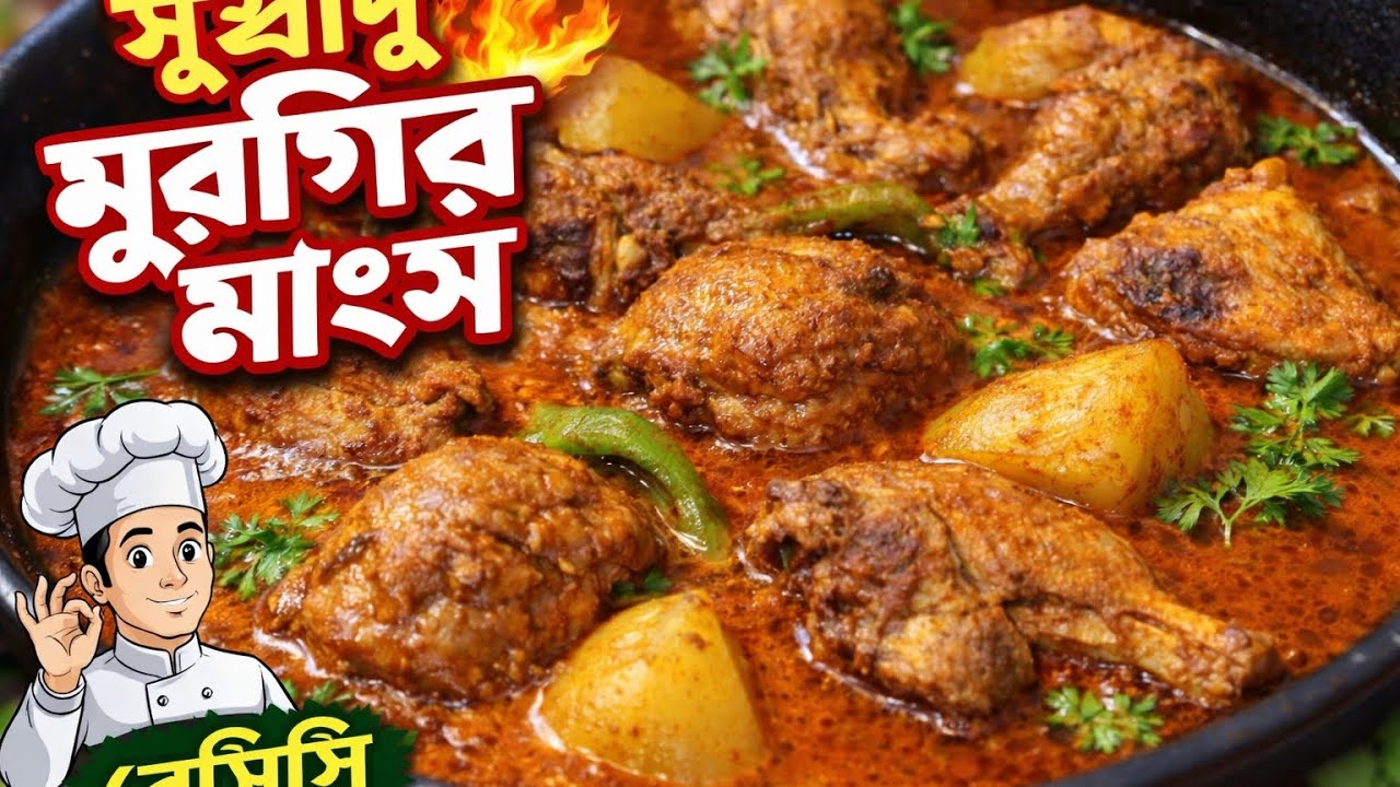 ঝাল ঝাল মুরগির মাংস রান্নার রেসিপি। #মুরগিররান্না #ঝালমুরগি #ChickenRecipe#BanglaCooking #EasyRecipe