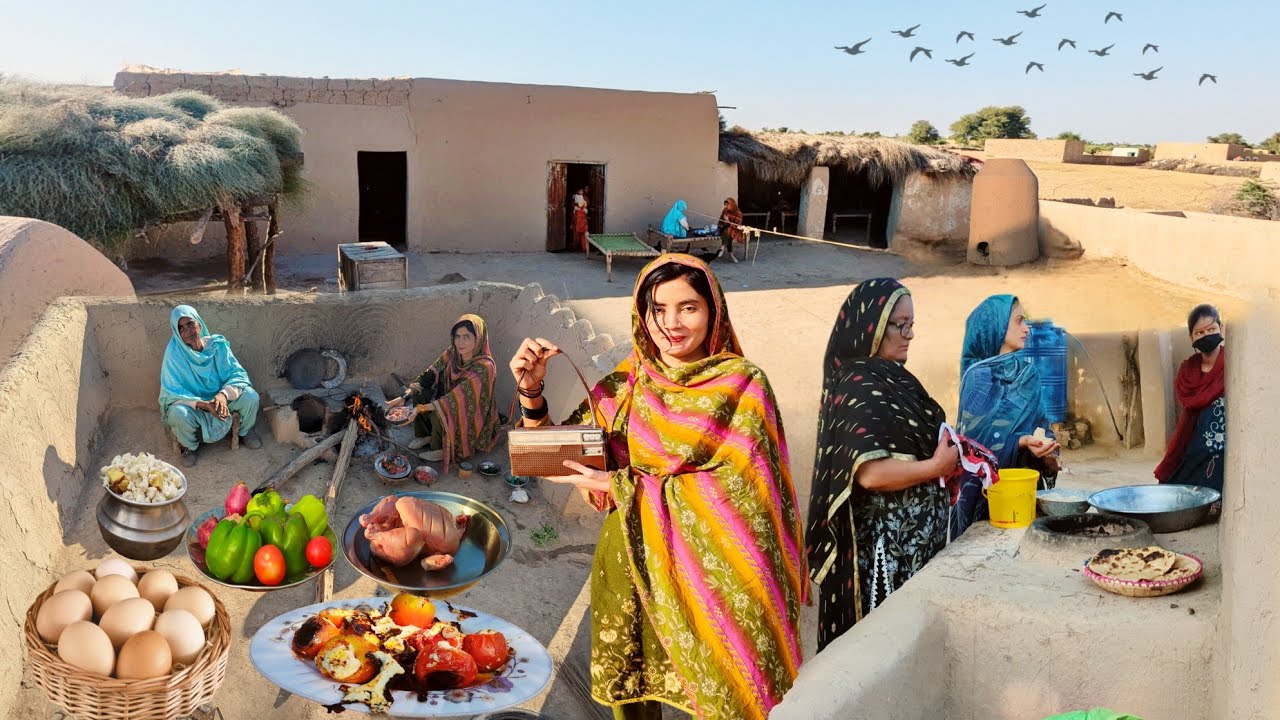 Evening Routine Of Village Women in Pakistan Desert | Village Life In Pakistan | Ancient Old Culture