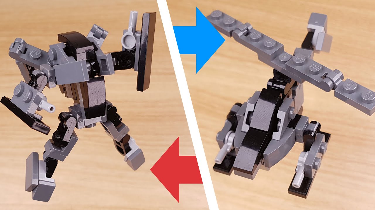 Как собрать мини-вертолет-трансформер из кубиков LEGO - Super Kick