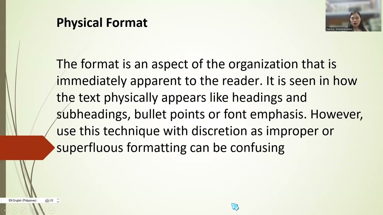 PROPERTIES OF A WELL  WRITTEN TEXTS