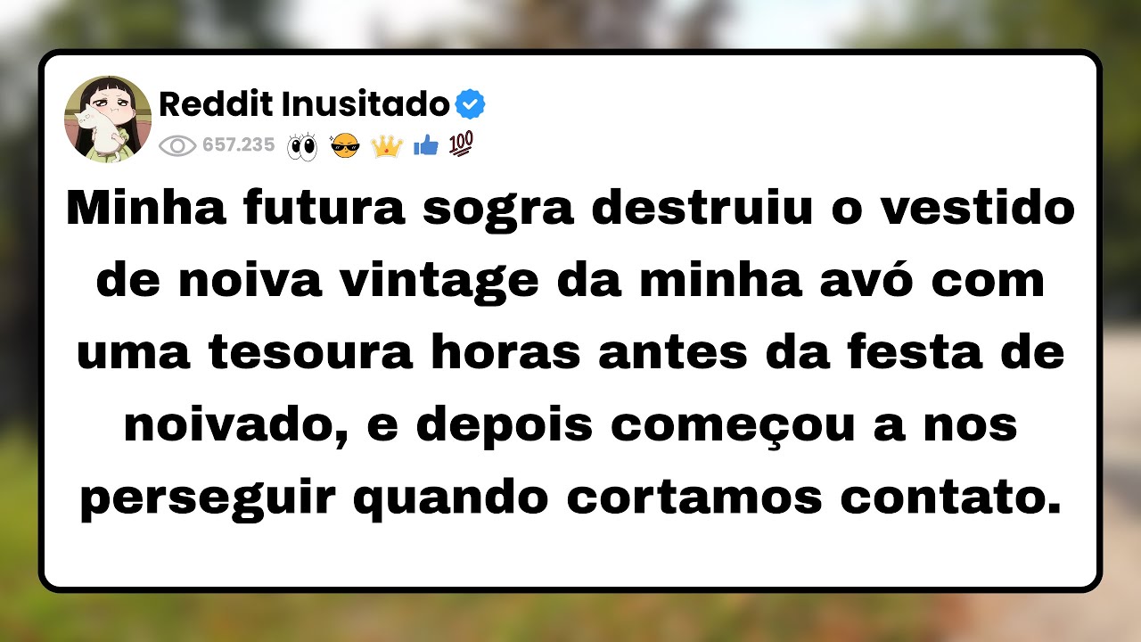 Minha futura sogra destruiu o vestido de noiva vintage da minha avó com uma tesoura horas antes...
