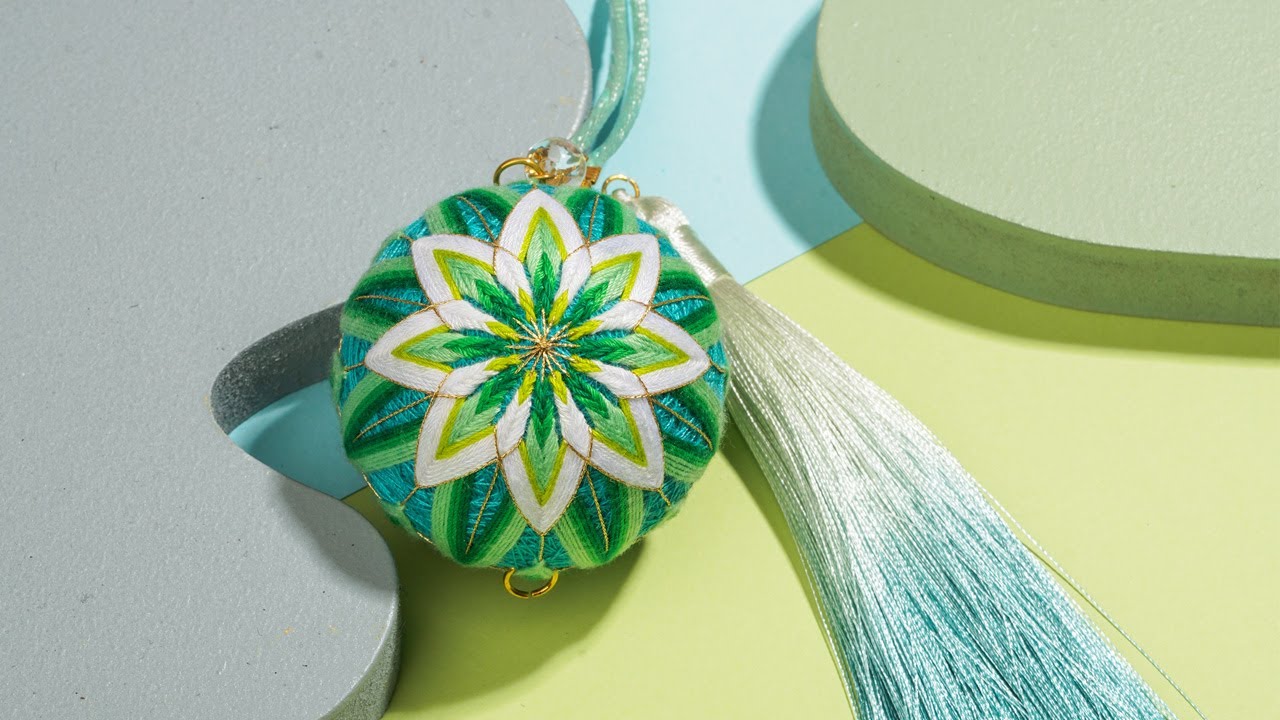 淘宝【青沐手工】“青花”手鞠球视频教学 Blue and white temari DIY Tutorial