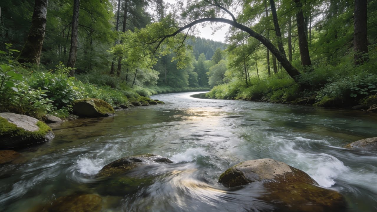Forest Bird Sounds and Stream Flow,Insects Chirping,Nature Sounds for Relaxation and Stress Relief 1