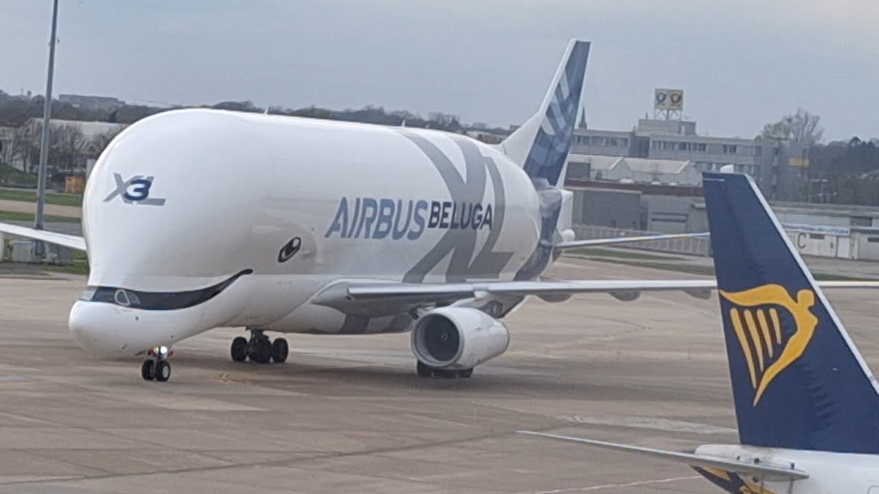 Landing & Takeoff Airbus Beluga at Bremen Airport (BRE)