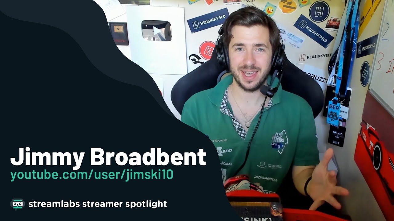 Jimmy Broadbent, Top YouTube Sim Racing Content Creator - A Streamlabs Streamer Spotlight