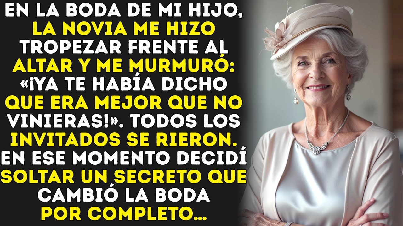 En la boda de mi hijo, la novia me humilló frente a todos… pero mi secreto destrozó la fiesta entera