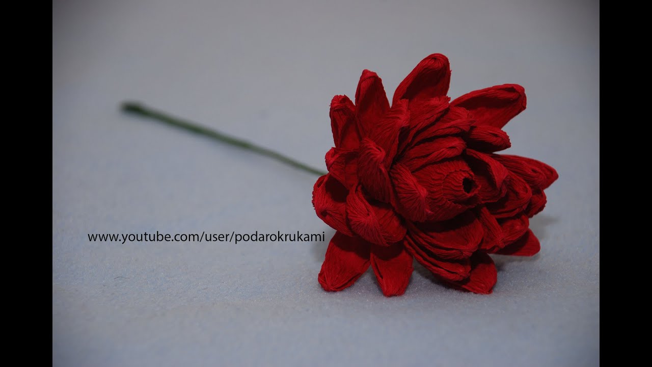 Георгина из конфет и бумаги. DIY Dahlia of sweets and paper