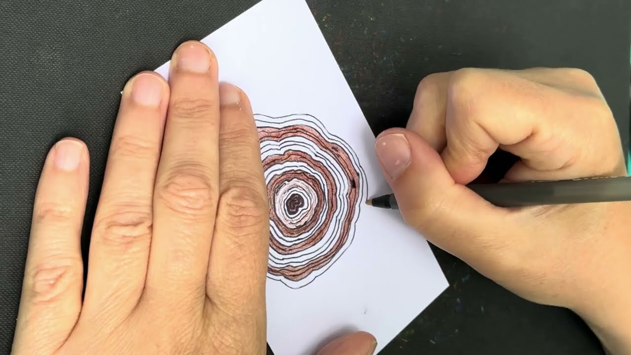 Doodle to Help with Sleep – Tree Trunk Study 1