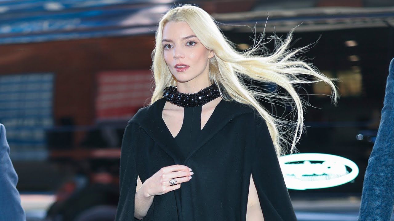 Anya Taylor-Joy Revamps Chunky Waist Belt Trend in Iconic Black Leather Look