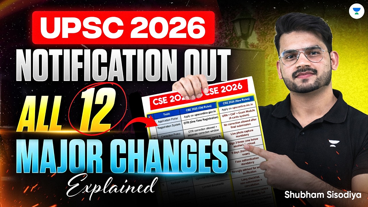 ALL *12* Major Changes in UPSC CSE 2026 Notification Explained | UPSC Form Filling 2026
