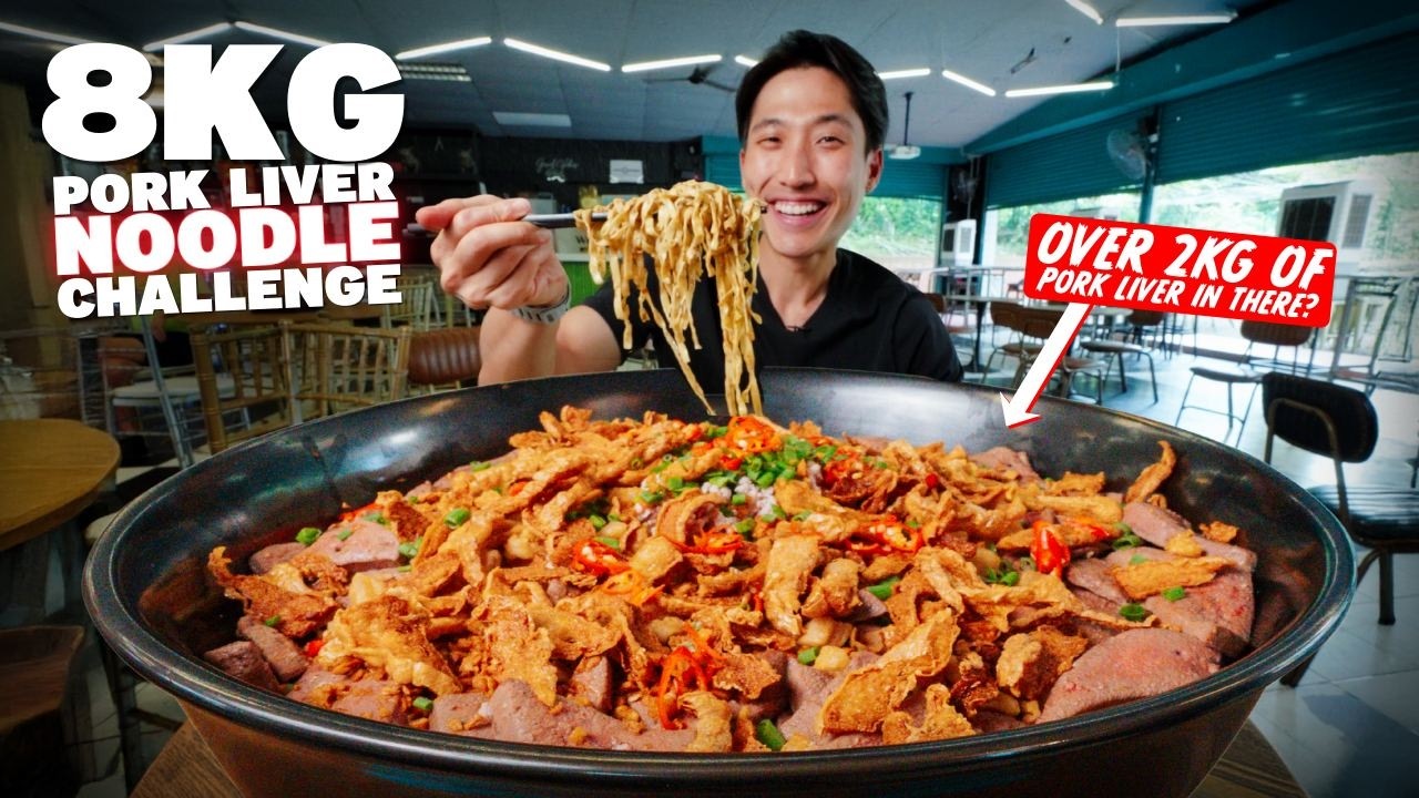 INSANE 8KG PORK LIVER NOODLE CHALLENGE! | BEST Pork Liver BCM in Singapore?!
