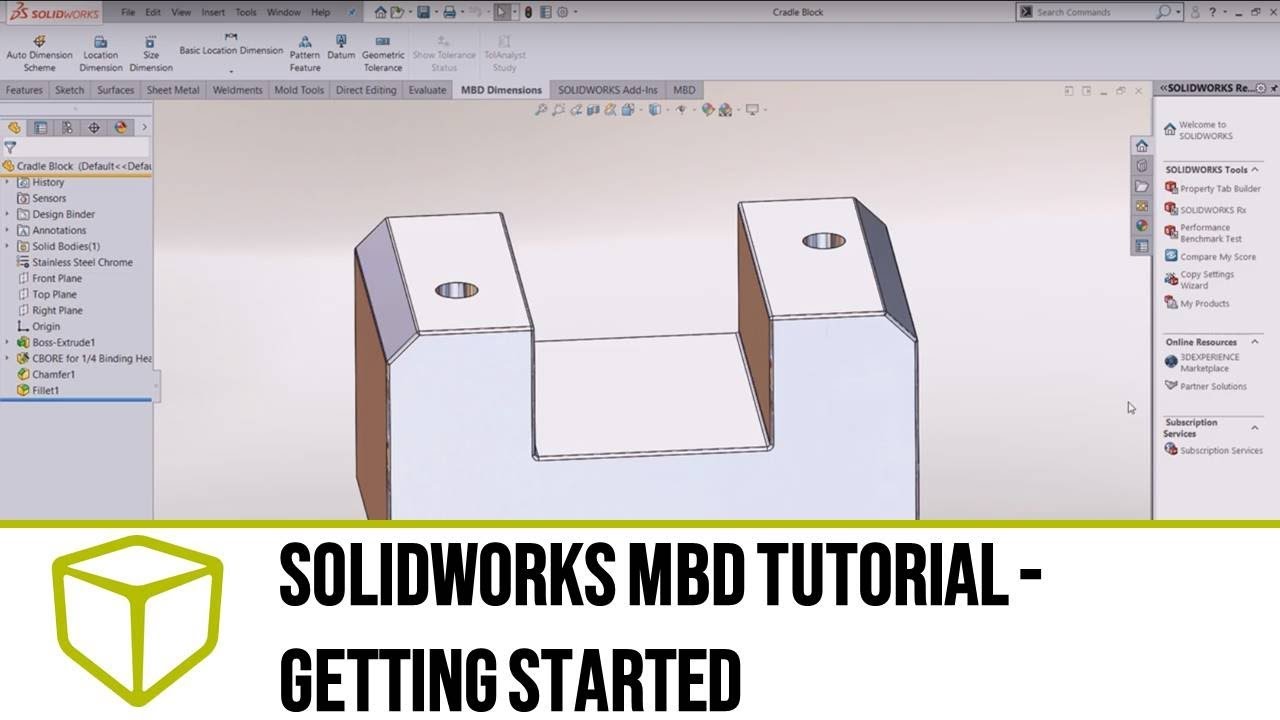 SOLIDWORKS MBD TUTORIAL - Getting Started