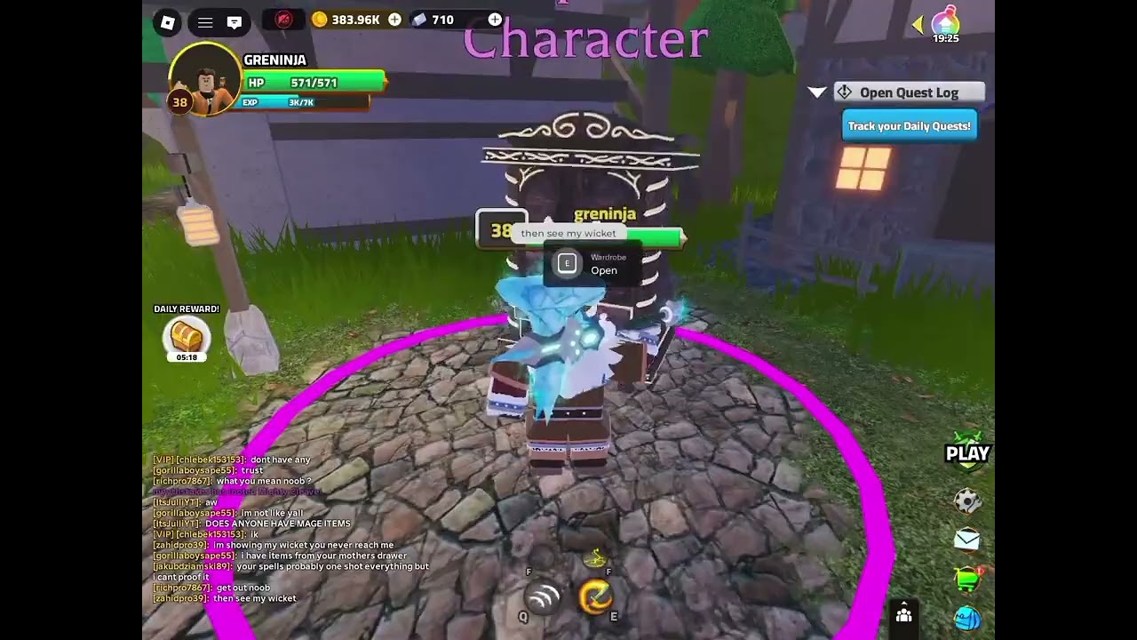Pranking with one boy which hate noobs Roblox Dungeon Quest 
