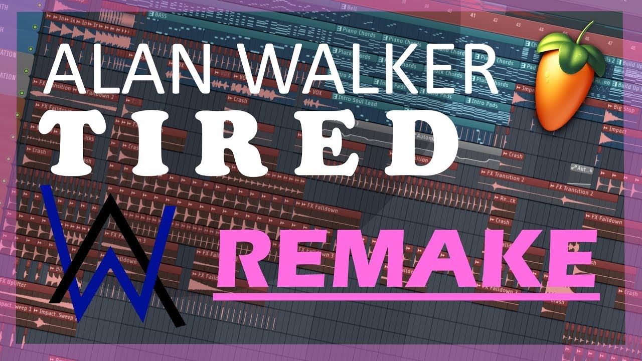 Alan Walker - TIRED [Full Instrumental Remake in FL Studio 20] +FREE FLP & ALL PRESETS