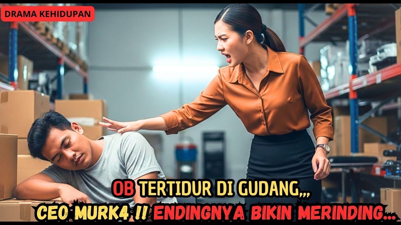 CEO Cantik MURK4 Saat OB Miskin tertidur di gudang, Alasannya Membuat CEO Kaget...