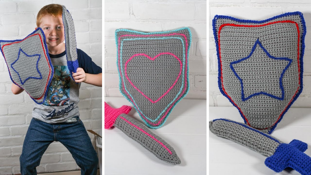 Как связать крючком меч и щит: простой и увлекательный проект по вязанию крючком