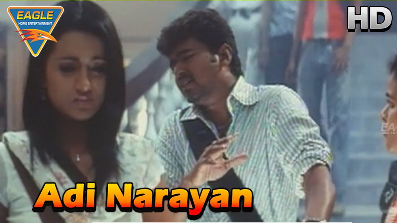 Adi Narayan Hindi Movie  || Vijay Teases Trisha  || Vijay, Trisha || Eagle Hindi Movies