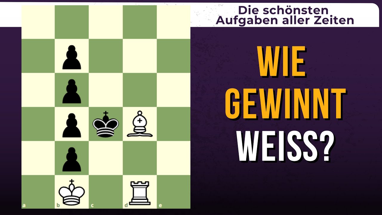 Uralte Schachaufgabe auf kleinem Brett – findest du die Gewinnidee?