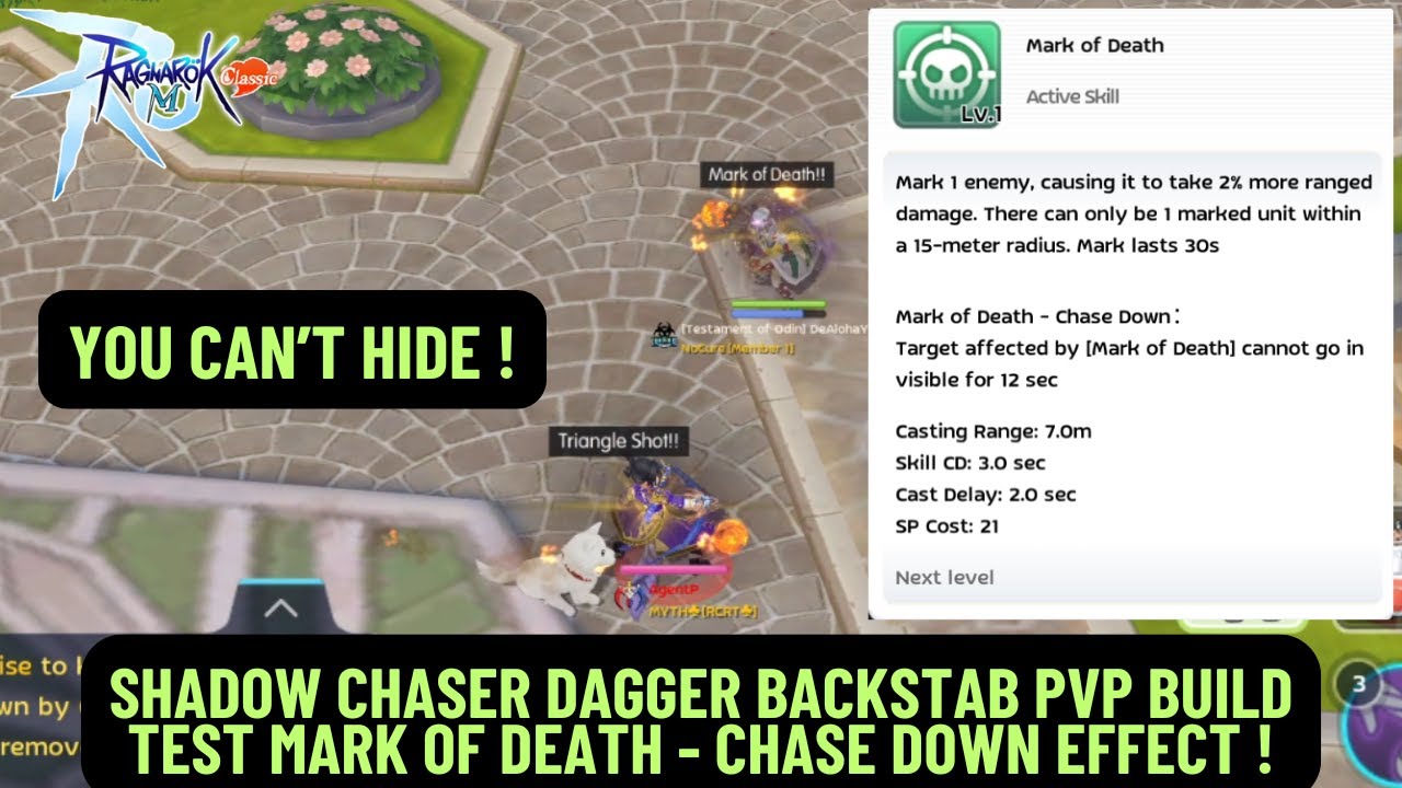 SHADOW CHASER DAGGER BACKSTAB PVP BUILD - MARK OF DEATH TEST | RAGNAROK M CLASSIC | ROMC