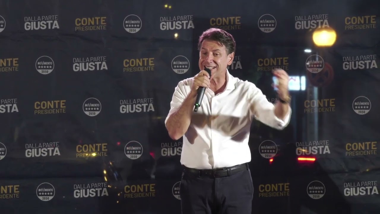 Giuseppe Conte in diretta da Foggia 14/09/2022