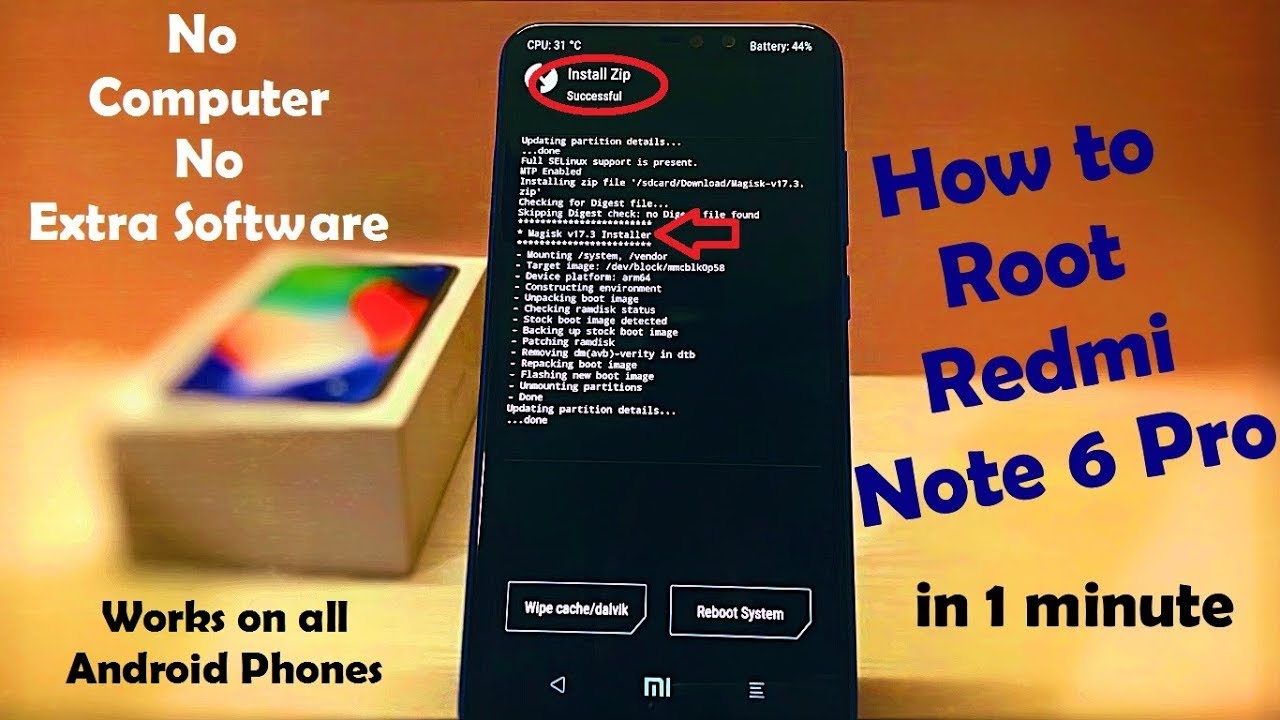 How to Root Redmi Note 6 Pro - Magisk Manager