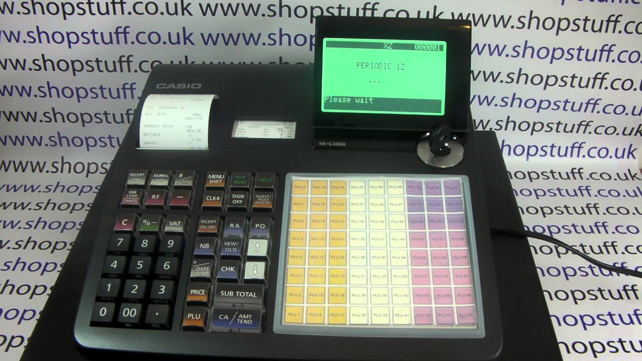 Casio SE-C3500 / SE-C450 Cash Register Instructions: How Take Periodic Till Readings