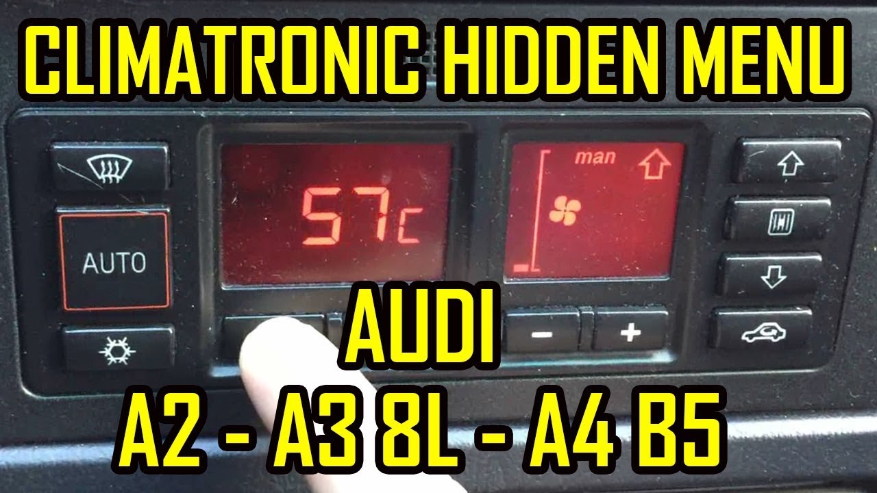 Audi A2 A3 8L A4 B5 Скрытое меню Climatronic Все коды