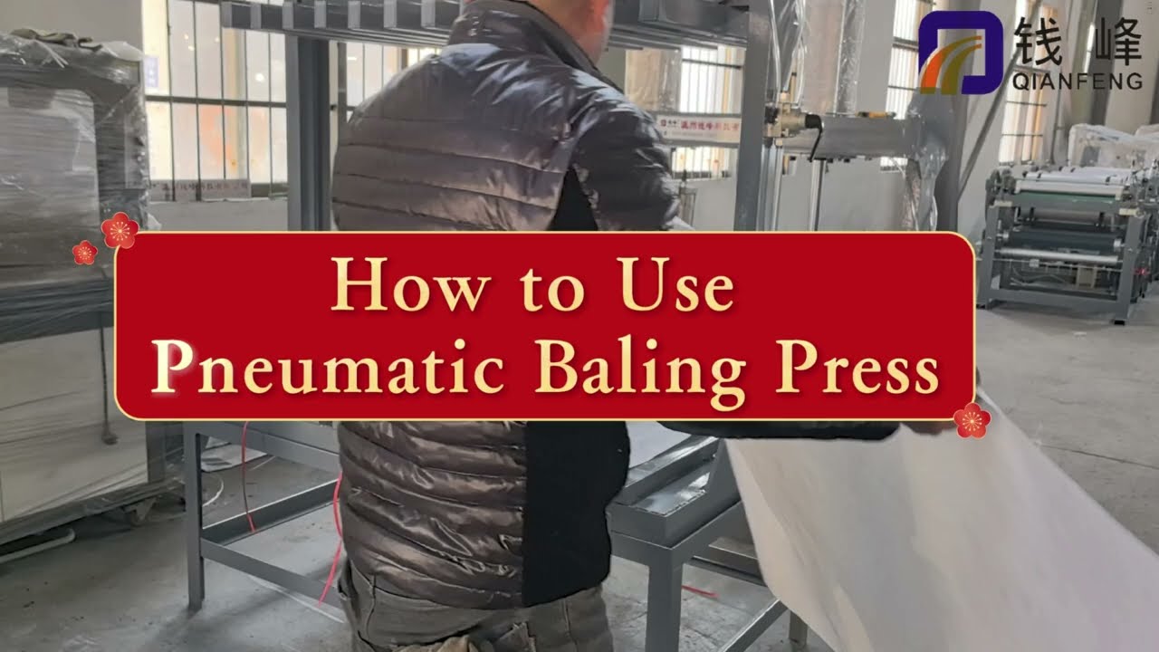How a Pneumatic Bag Baling Machine Works | PP Woven Bag Compression Demo (QD-800)