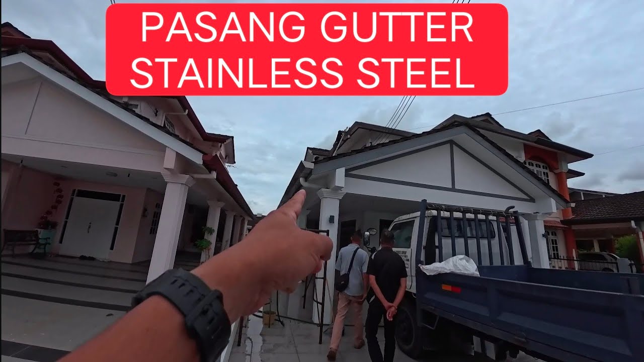 Projek Pasang Pancuran Air Hujan Stainless Steel, Kuching Sarawak