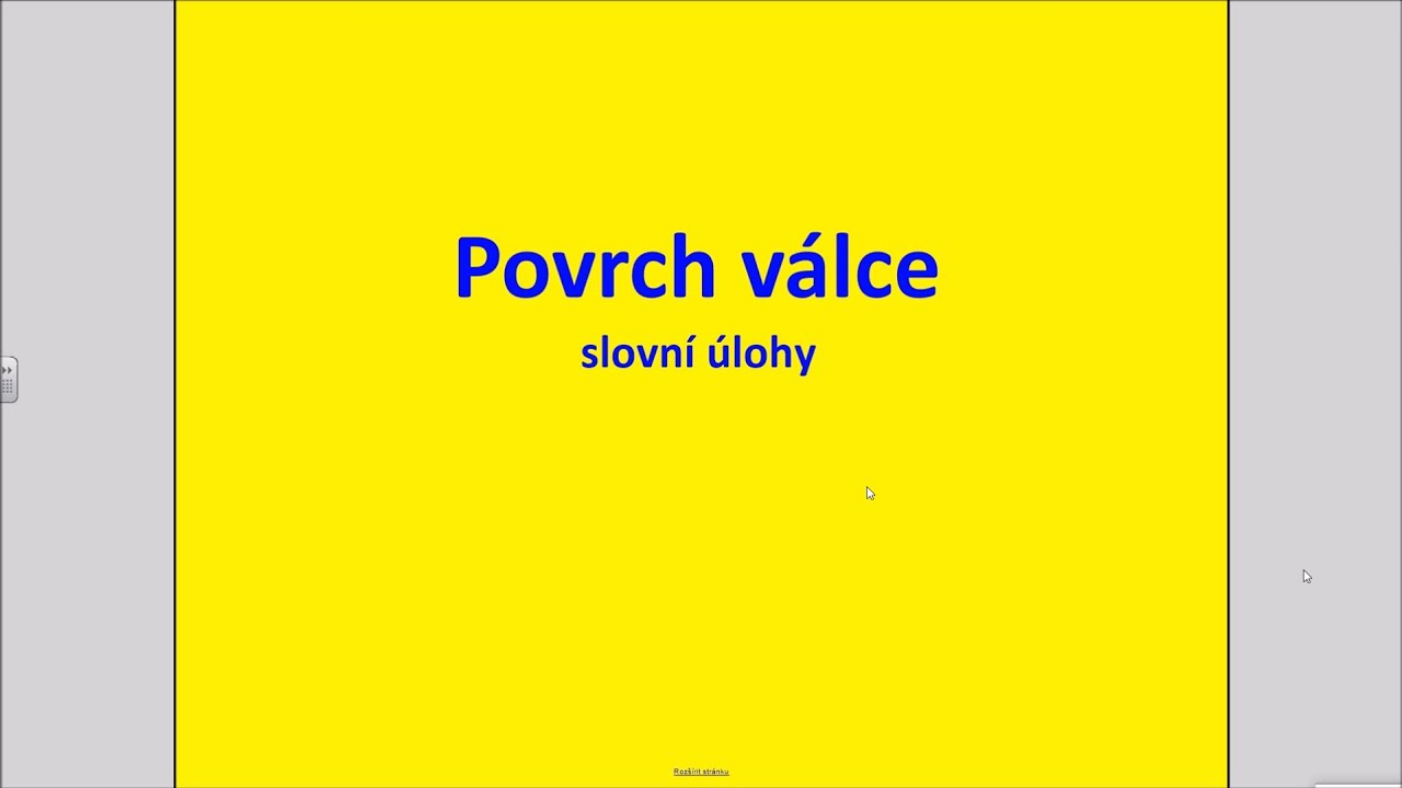 Povrch válce - slovní úlohy