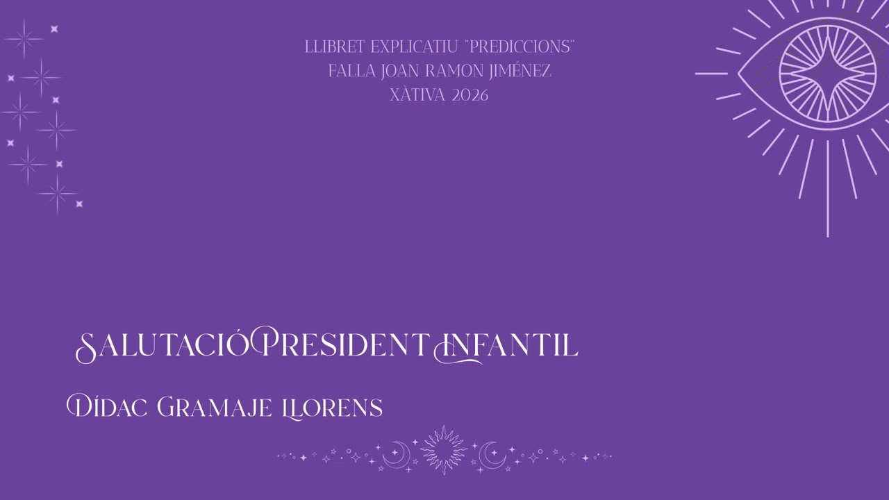Slutació President Infantil | 🔮Llibret JRJ 2026