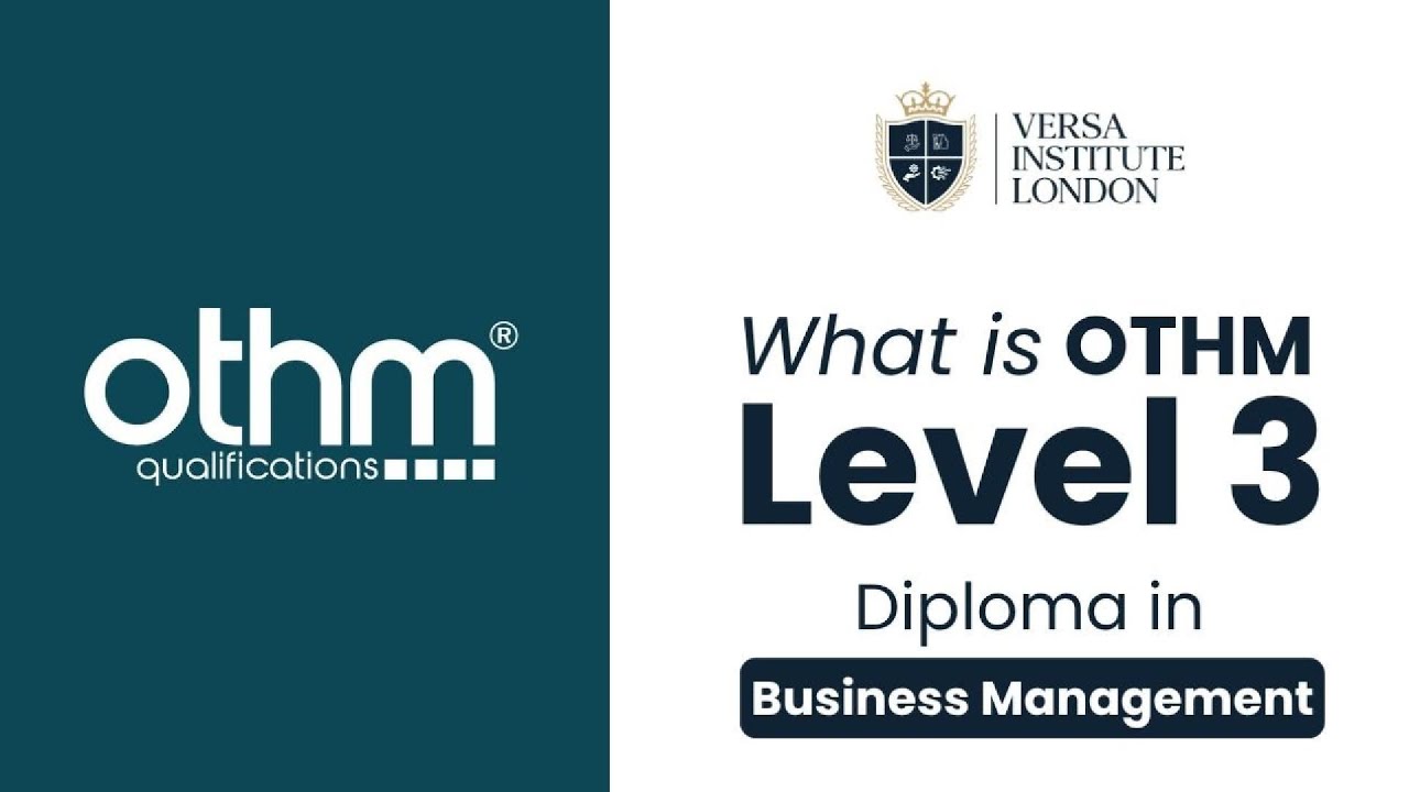 What is OTHM Level 3 Diploma in Management