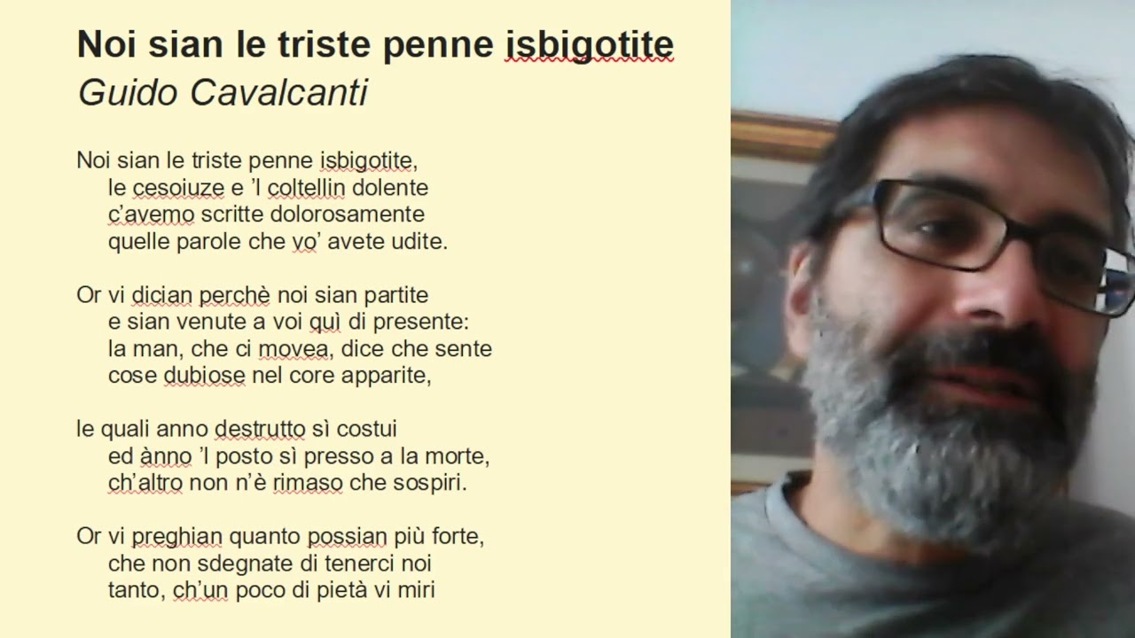Noi sian le triste penne isbigottite di Guido Cavalcanti: commento